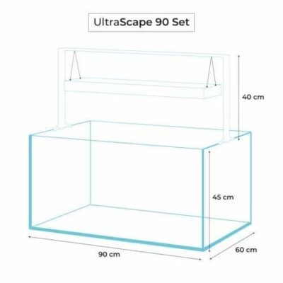 Aquael Utlrascape 90 Aquarium Set - White