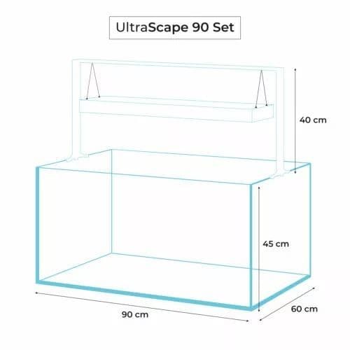 Aquael Utlrascape 90 Aquarium Set – White